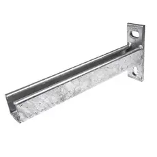 Mão Francesa Simples Em Aço 300Mm Chapa 20 Para Suporte E Fixação Instalações Eletrocalhas/Est