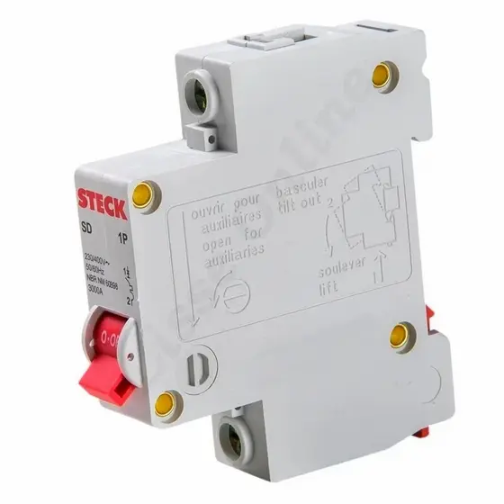 Disjuntor Mini Din 1 Polo 6A 220/380V 3kA Curva C Steck