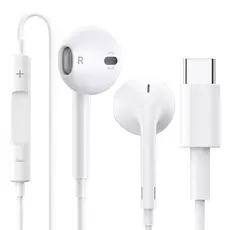 Fone De Ouvido Stereo Alta Definição Tipo C Type Usb-C Com Fio Microfone
