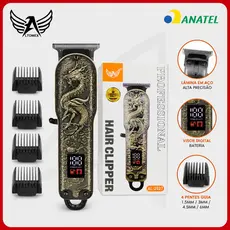Máquina de Cortar Cabelo e Barba Profissional Sem Fio Silenciosa Altomex