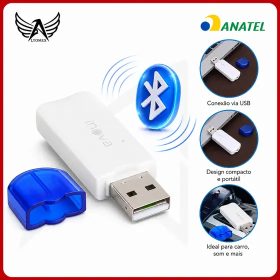 Receptor Bluetooth USB Para Carro PC Altomex A230 Áudio Sem Fio