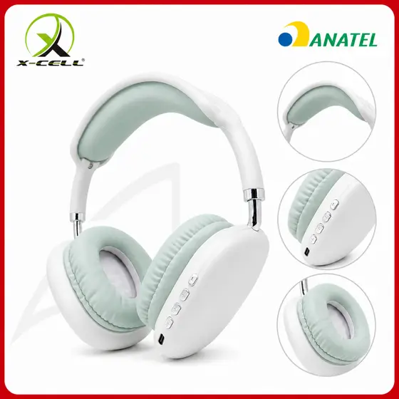 Fone De Ouvido X-cell Premium Headset Bluetooth 5.3 Sem Fio c/ Microfone