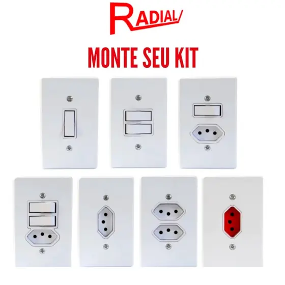 Radial Linha Gelo Tomada Interruptor 4x2 10A/20A Tomadas Simples 10a tomada 20a Tomada Com Apagador