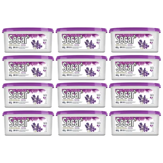 Kit 12un Anti Mofo Secar 80g - Desumidificador Original, Guarda Roupas, Armarios