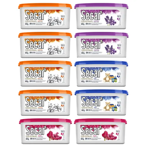 Kit 10un Anti Mofo Secar 80g Original Desumidificador Evita Umidade Fungos Cheiro Guarda Armários