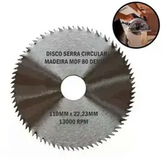 Disco Lâmina De Serra Circular Para Madeira 80 Dentes 110mm Disco Serra Circular De Corte MDF