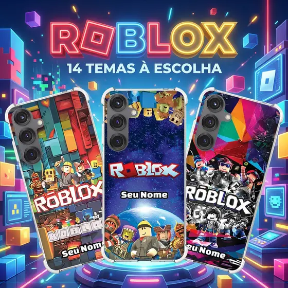 Capa Capinha GALAXY A23 A22 A20 A17 A16 A15 A14 A13 A12 A11 A10 A07 Anti-impacto Personalizada tema ROBLOX diversão kids