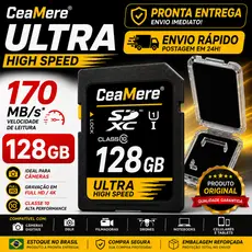 Cartão de Memória CeaMere Ultra SD 32GB 64GB 128GB SDXC UHS-I 170MB/s Classe 10 Full HD 4K - Samsung