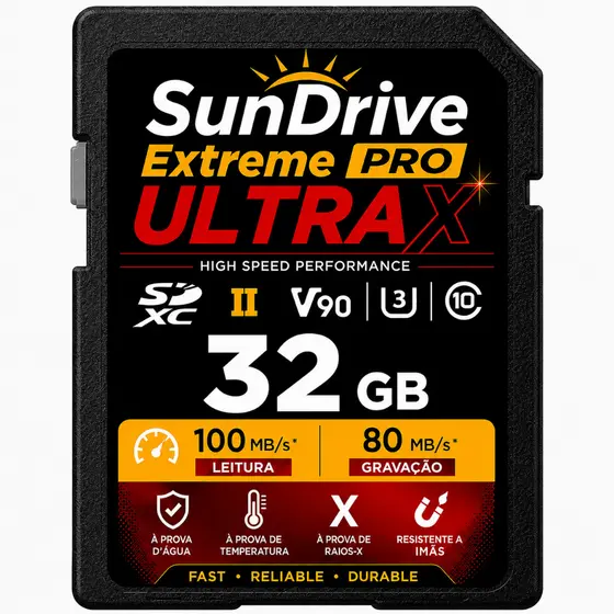 Cartão De Memória SD 32GB Alta Velocidade U3 V30 Classe 10 Para Vídeos Full HD E 4K