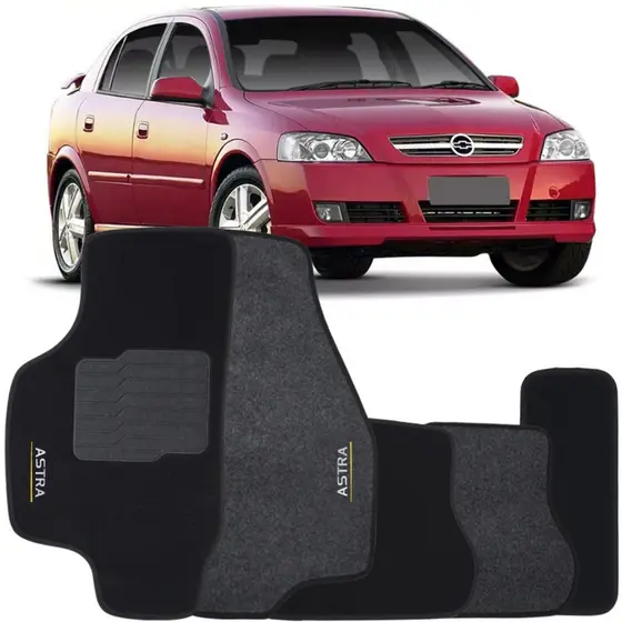 Tapete Carpete Astra 1998 à 2012 Logo Bordado Jogo 5 Peças Personalizado Automotivo