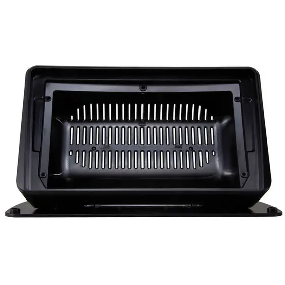 Moldura 9 Polegadas Universal Preta Painel Superior Plano Central Multimidia Som