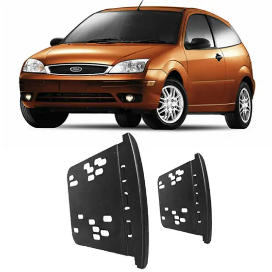 Moldura 2 Din Focus 2001 à 2008 Preta Painel Central Multimidia 6.2 e 7 Polegadas Mp5 Som