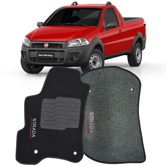 Tapete Carpete Strada Cabine Simples 2013 à 2019 Logo Bordado Jogo Personalizado Automotivo