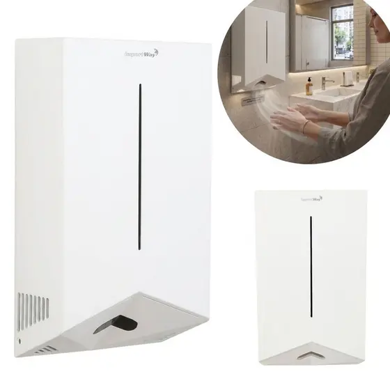 Secador de Mãos Automático 77 m/s Elétrico Sensor para Banheiro Branco 110V Importway Iwele039br