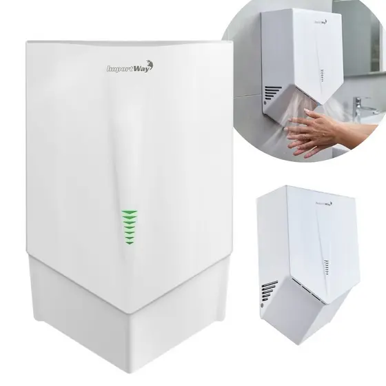 Secador de Mãos Automático 103 m/s Elétrico Sensor para Banheiro Branco 110V Importway Iwele033br