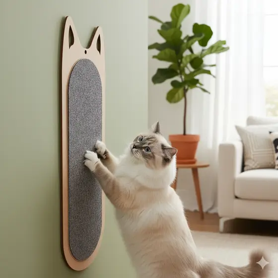 Arranhador Vertical Parede Para Gatos 50x15cm Brinquedo Pet