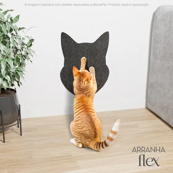 Arranhador Adesivo Cara de Gato Arranha Flex Protetor para Sofá e Cama Carpete Multiuso Texturizado
