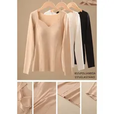 Blusa Manga Comprida Com Bojo