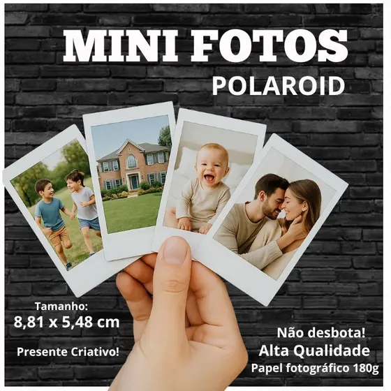 Mini Foto até 45 Unidades - Cabe na capinha de Celular - Alta qualidade - SEM LEGENDAS