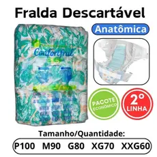 FRALDA ANATOMICA CONFORTFRAL BABY SEGUNDA LINHA ATACADO