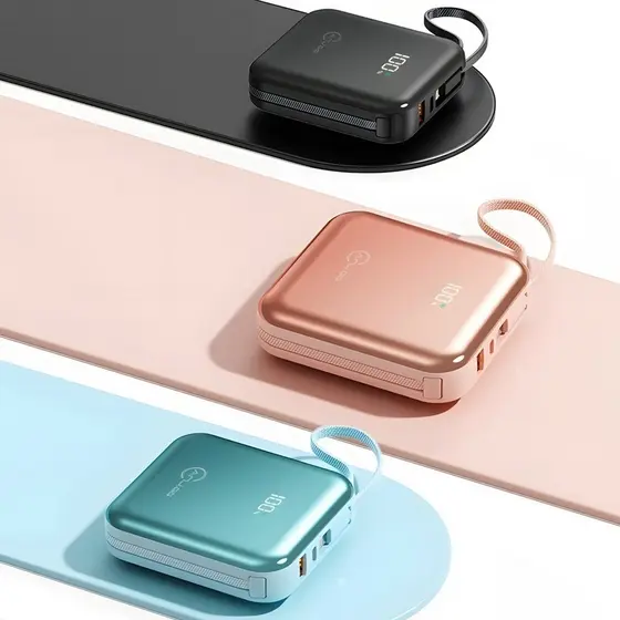 Power Bank 20000mAh Portátil Display Digital Carregamento Rápido 4 Saídas Universal