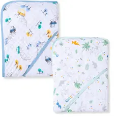 Kit 2 Peças Toalha Fralda Soft Bebe Macio C/Capuz Bebê Menino E Menina