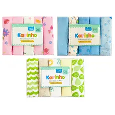 Kit Toalha Paninho De Boca Algodão 32x25cm - 5 Peças