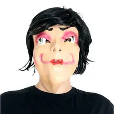 Máscara Mulher Maquiada Látex Adulto Halloween Abrakadabra
