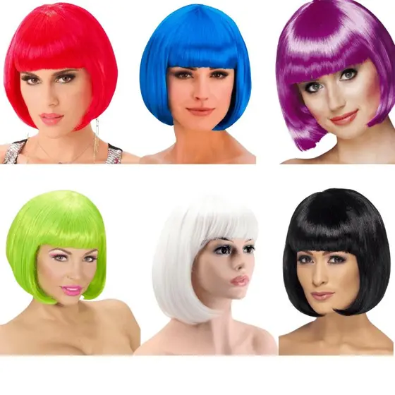 Peruca Chanel Colorida – Acessório Para Fantasia E Cosplay