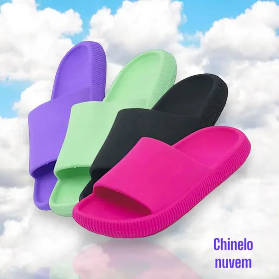 Chinelo Nuvem Slide Confortável Macio Anatômico Antiderrapante Feminino Masculino Unissex