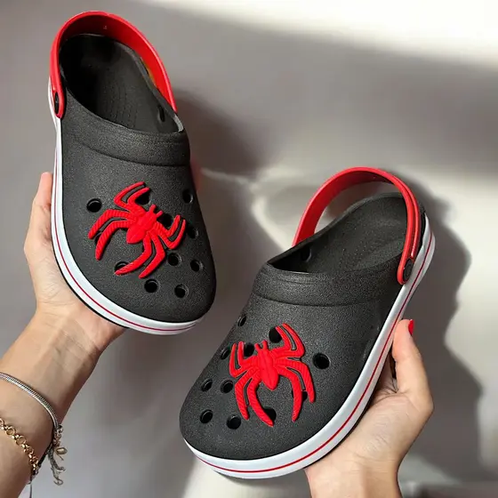 Babuche Sandália Adulto e Infantil Masculino Fachetado Personagem Do Aranha Confortável Moderno