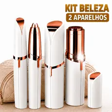 Kit Depilador Facial Sobrancelha Buço Nariz  Rosto indolor Caneta Batom Beleza Feminino Elétrico