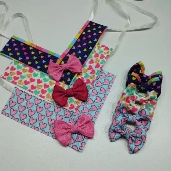 kit 3 Bandanas e 6 Laços Pet/ Laço pet com nome pet lacinhos pet para laços pet  lacinhos para pet pelo curto pet shop g