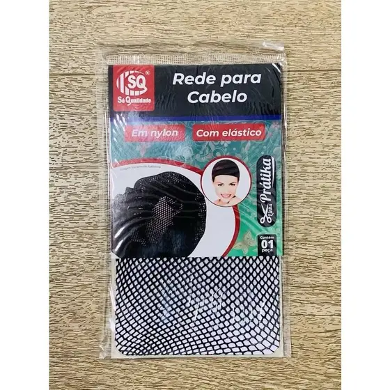 Kit Com 12 Unidades Rede Grossa Preta Para Cabelo