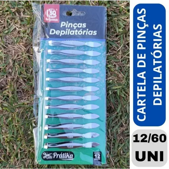 Kit 2 Cartela 24UN Pinças Depilatórias Para Sobrancelha e Depilação