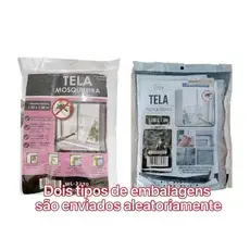 Tela Mosquiteiro Janela 1,3M x 1,5M Removível Com Fecho Contato e Ficha Dupla