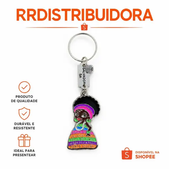 Kit Com 50 Chaveiros Aço Inox Bahiana Salvador - Bahia | Duráveis e Resistentes | Ideais Para Presentes