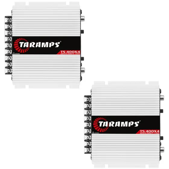 Módulo Amplificador Taramps TS 400x4 2 Ohms 4 Canais 400W Rms TS400 Kit com 2 pc