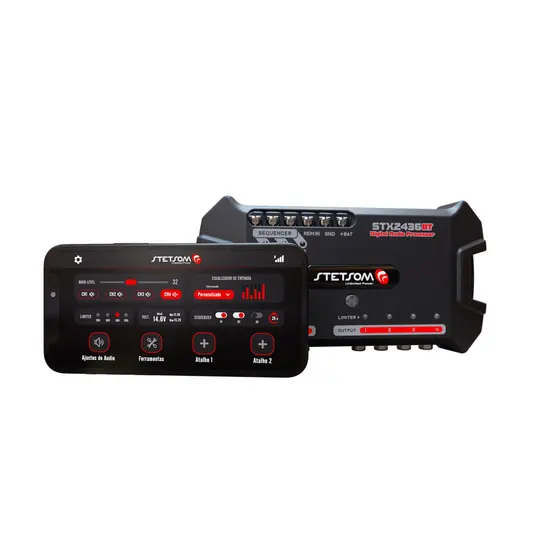 Processador Crossover Digital Stetsom STX2436 BT 5.1 Equalizador