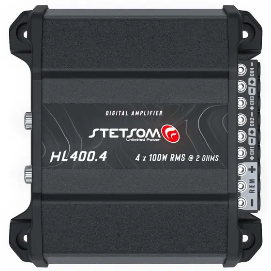 Módulo Amplificador Digital Stetsom HL400.4 400W RMS 4 Canais 2 Ohms