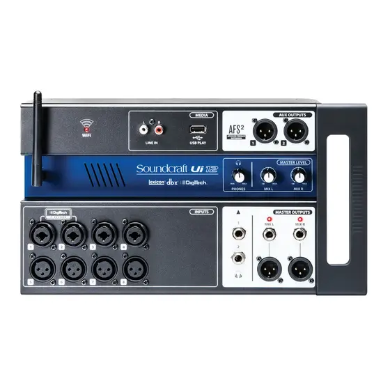 Mesa de Som Digital SOUNDCRAFT Ui12 12 Canais Wifi