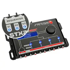 Processador Stetsom STX2448 4 Vias Equalizador Crossover De Áudio STX 2448