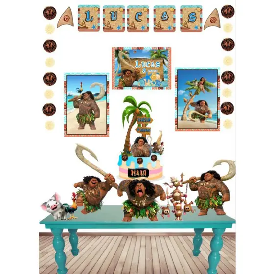 Kit Festas Só um bolinho - MAUI - MOANA (FAZEMOS VÁRIOS TEMAS- SOLICITE PELO CHAT)