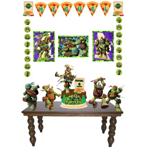 Kit Festas Só um bolinho - TARTARUGAS NINJAS (FAZEMOS VÁRIOS TEMAS- SOLICITE PELO CHAT)