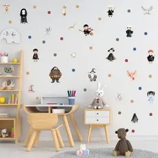 Kit Personalizado Decoração de Parede Quarto infantil Papel de Parede Adesivo Parede Harry Potter Regua de Crescimento