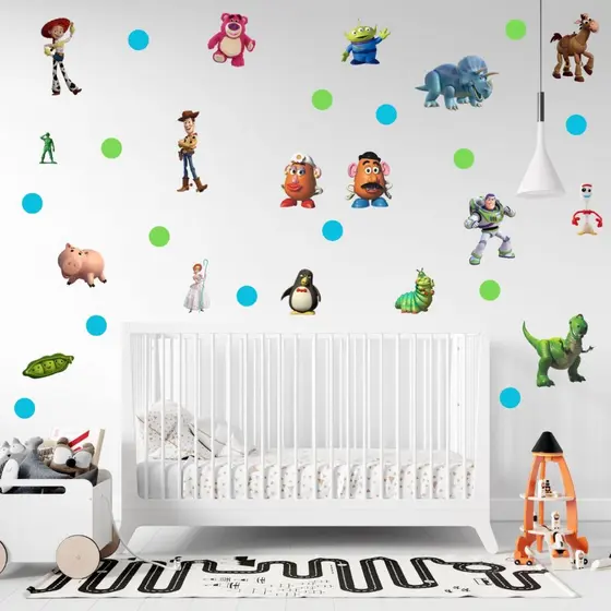 Papel de Parede Personalizado Adesivo de Parede Toy Story Decoração Quarto Infantil