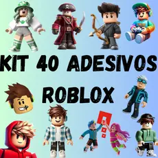 Kit 40 Adesivos Roblox caderno, planner, agenda, copo, garrafa, à prova d'água.