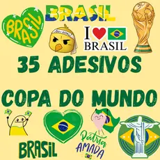Kit 35 Adesivos Copa do Mundo caderno, planner, agenda, copo, garrafa, à prova d'água.