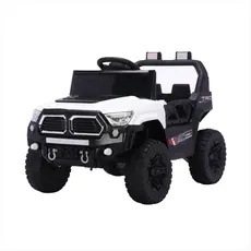 Jipe Eletrico Infantil Carro 12v Branco Led Radio Bluetooth Abre Portas Para Crianças