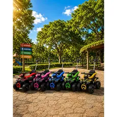 Carrinho Infantil Passeio Quadriciclo Jip Buzina Empurador Carro Criança Música 4 Rodas Grande